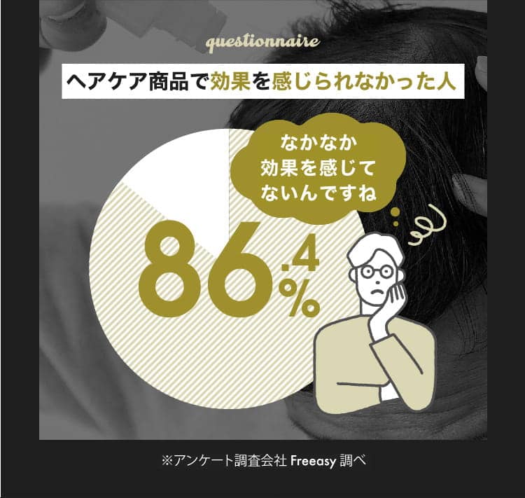 ヘアケア商品で効果を感じられなかった人