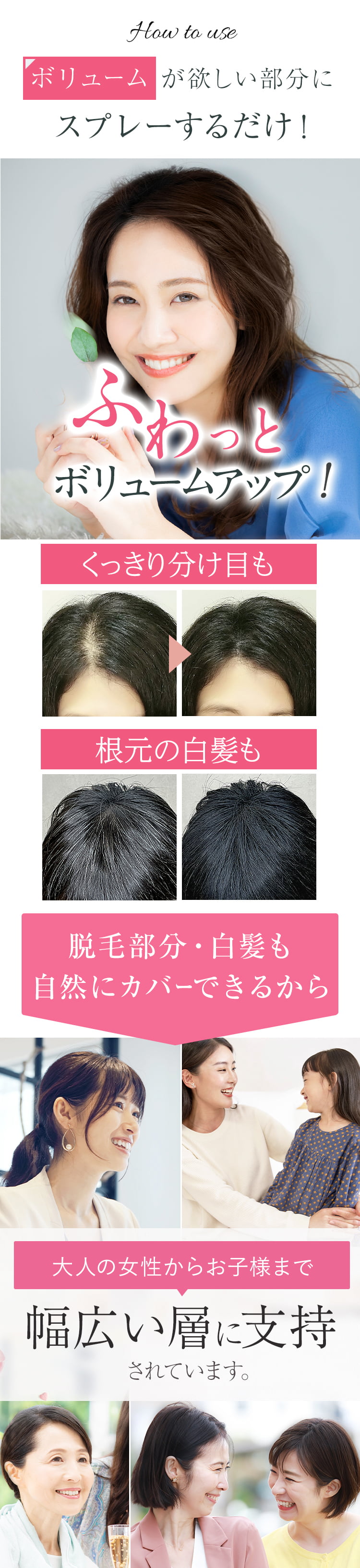ボリュームが欲しい時にスプレーするだけ